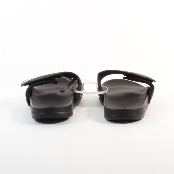 Menโs Adidas Comfort Slides Sandals Black White - Picture 5 of 7